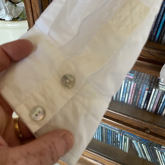 Merona White LS Button-down Shirt Size Large - Picture 6 of 9